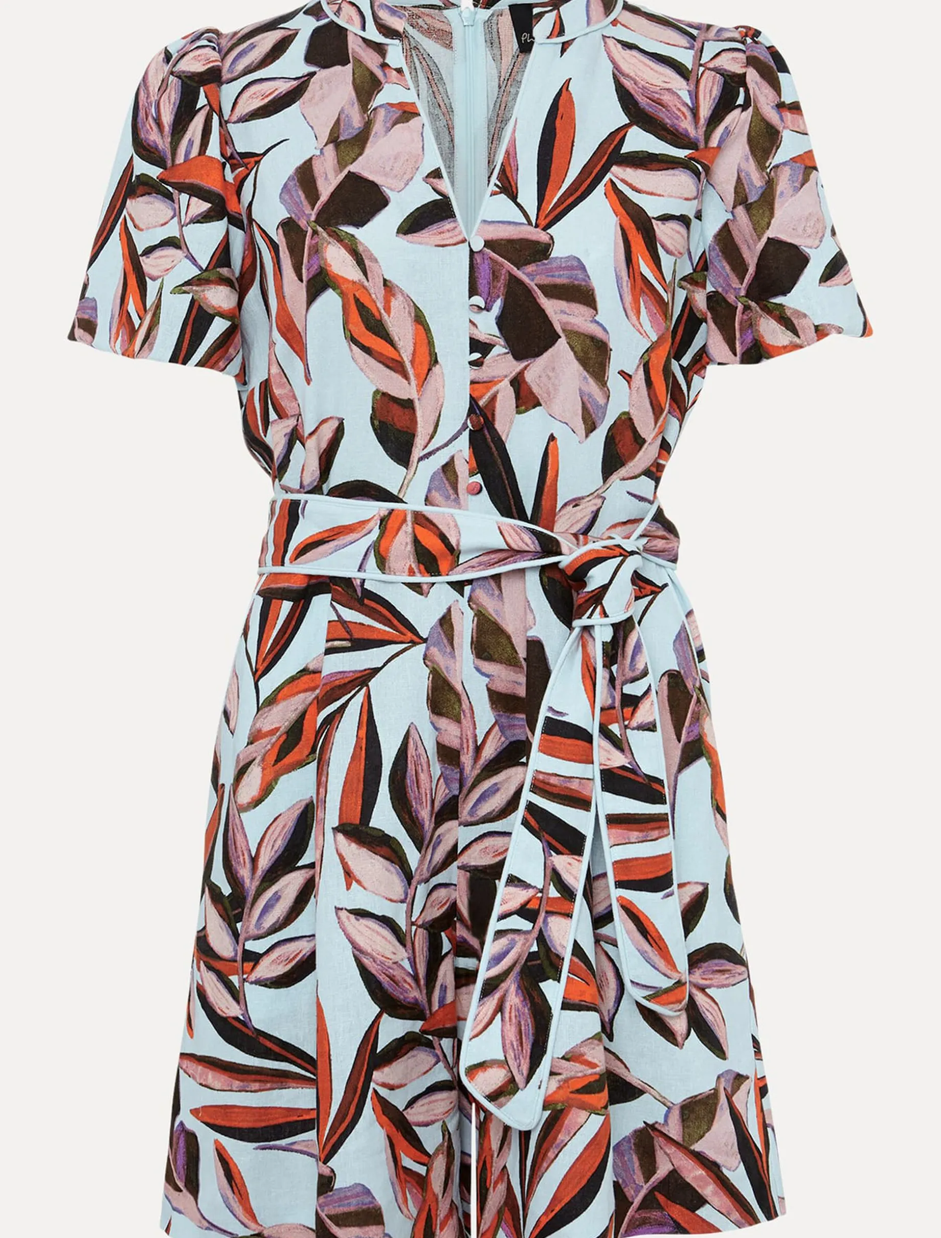 Vivian Linen Print Playsuit