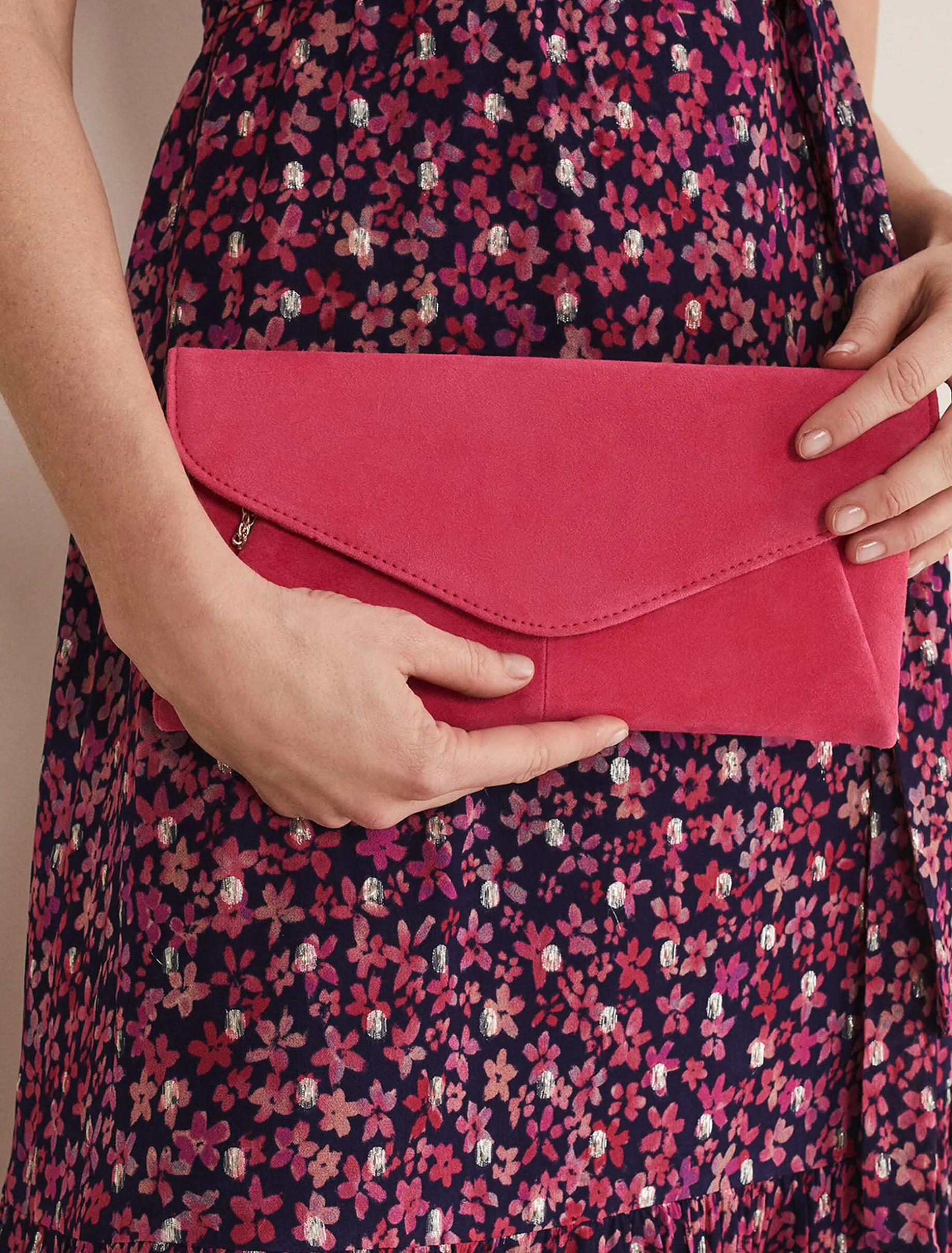 Wendie Suede Clutch Bag
