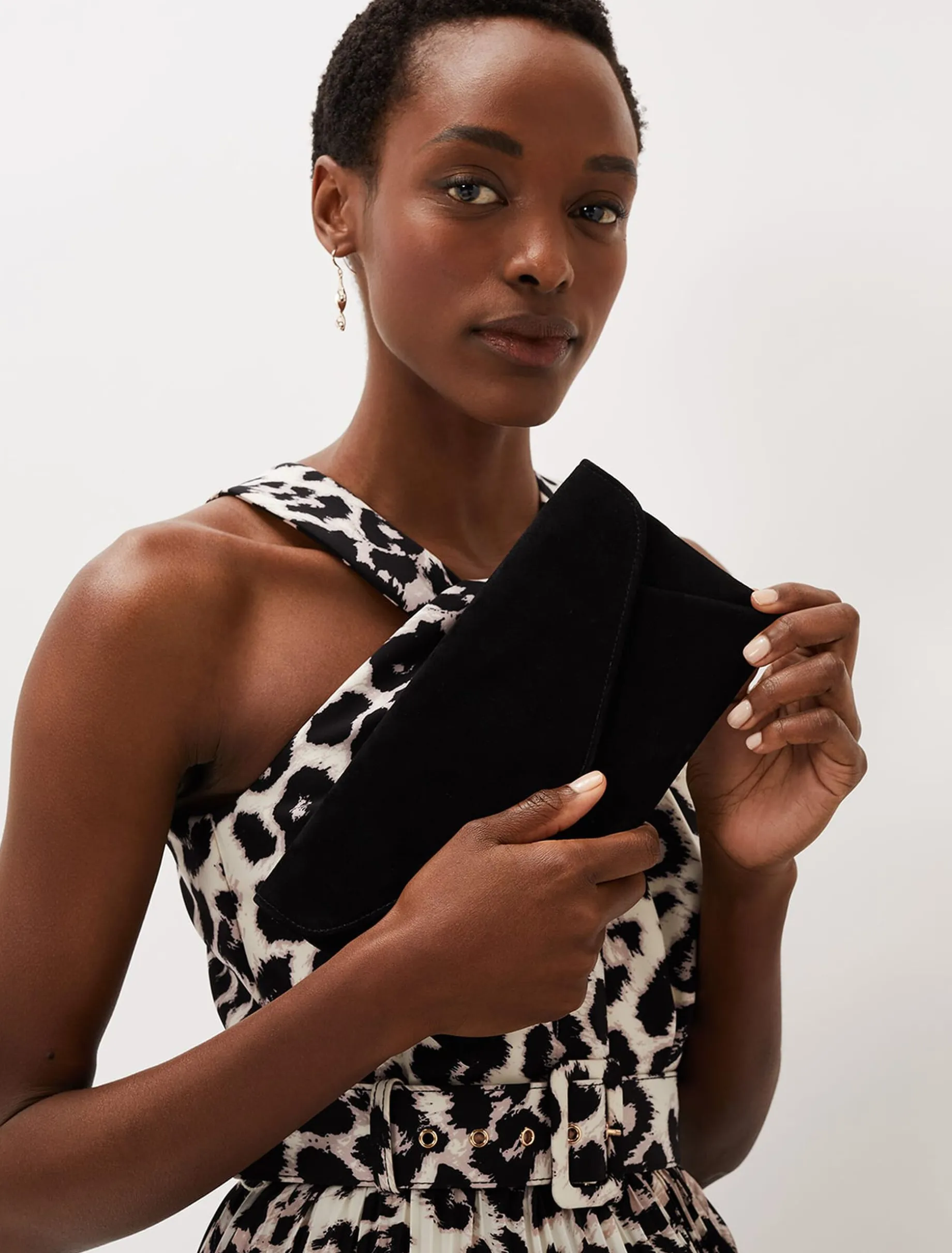 Wendie Suede Envelope Clutch Bag