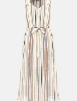 Whitney Stripe Sleeveless Midi Dress