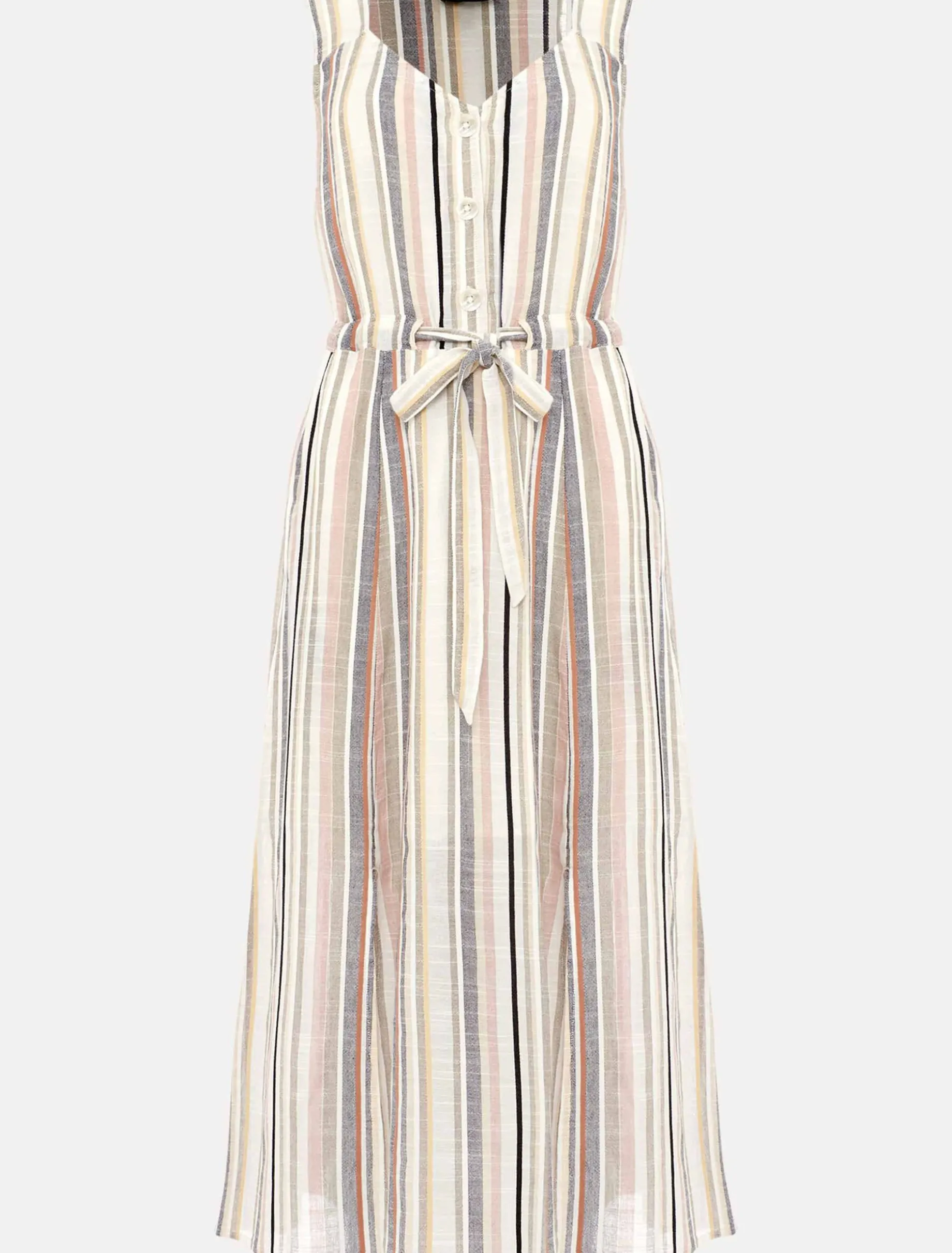 Whitney Stripe Sleeveless Midi Dress