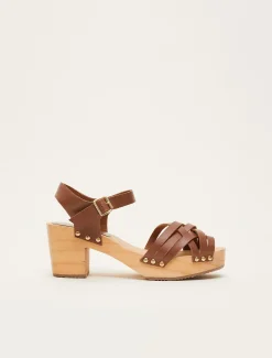 Woven Clog Heel Sandal