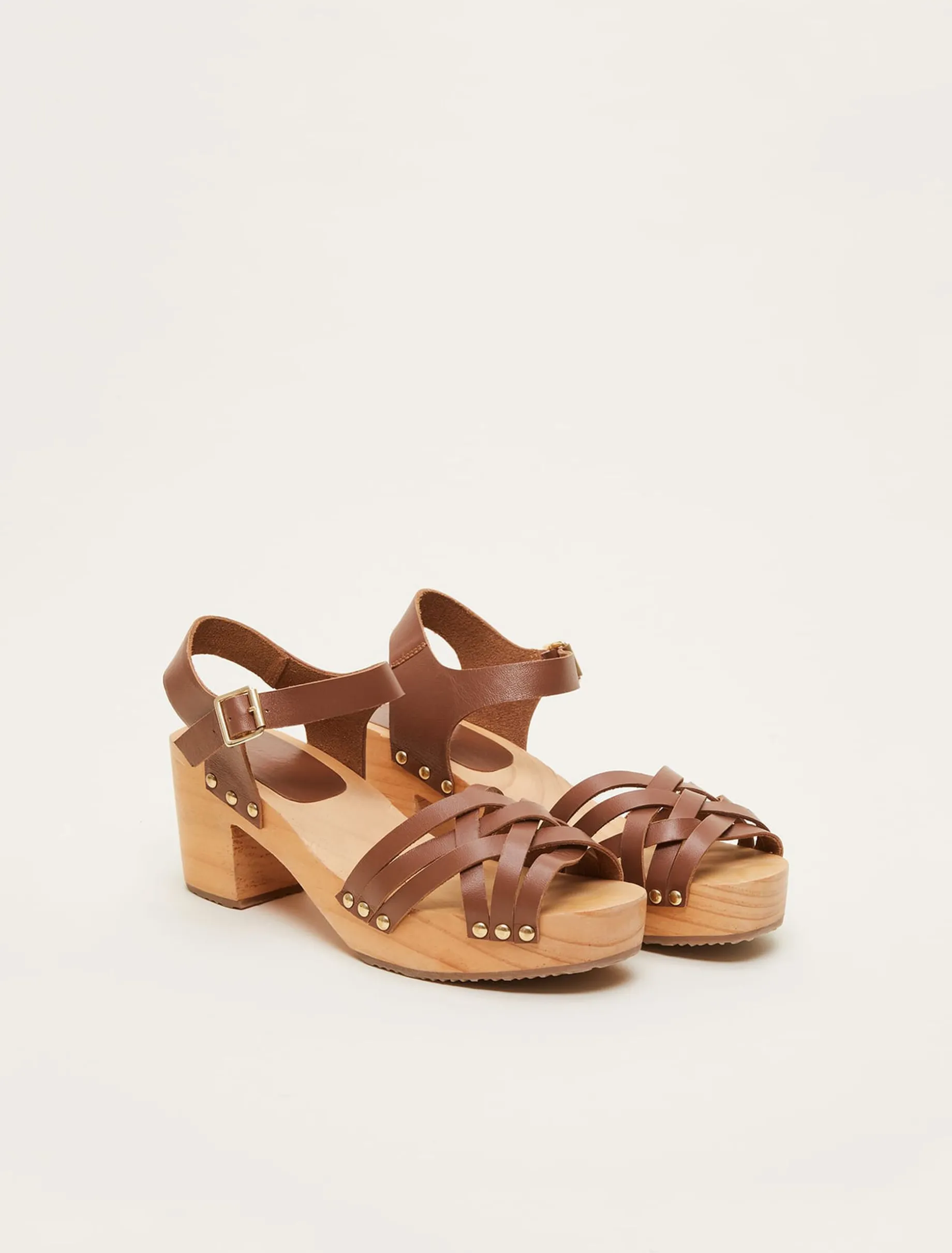 Woven Clog Heel Sandal