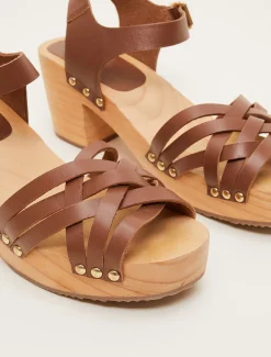 Woven Clog Heel Sandal