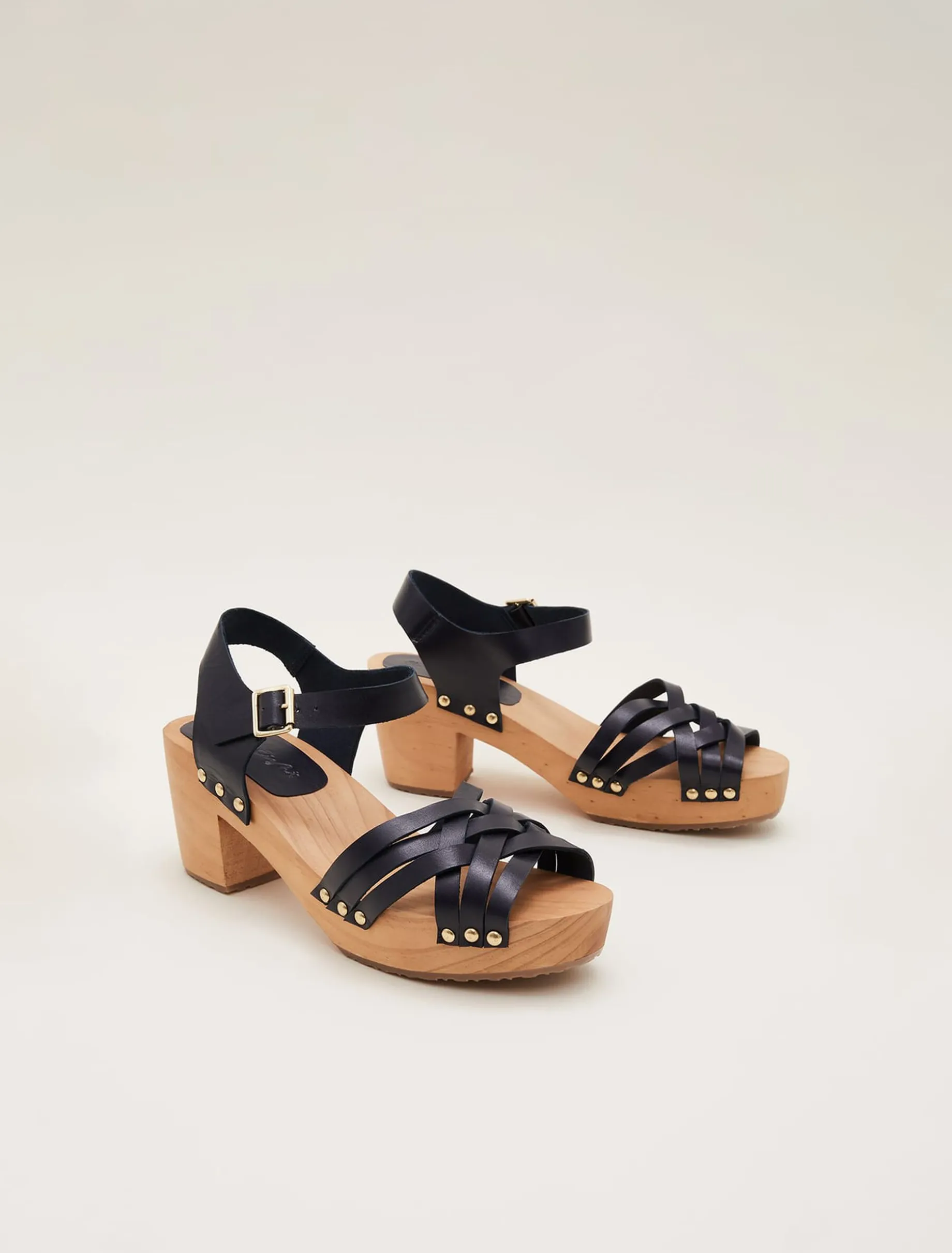Woven Clog Heel Sandal