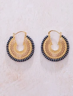 Woven Edge Hoop Earring