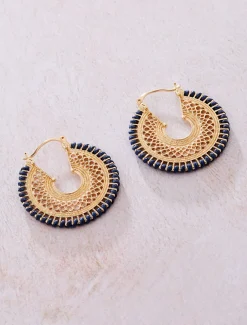 Woven Edge Hoop Earring