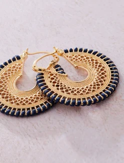 Woven Edge Hoop Earring