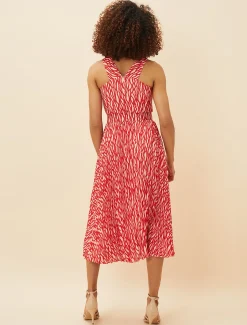 Yas Abstract Print Halterneck Dress
