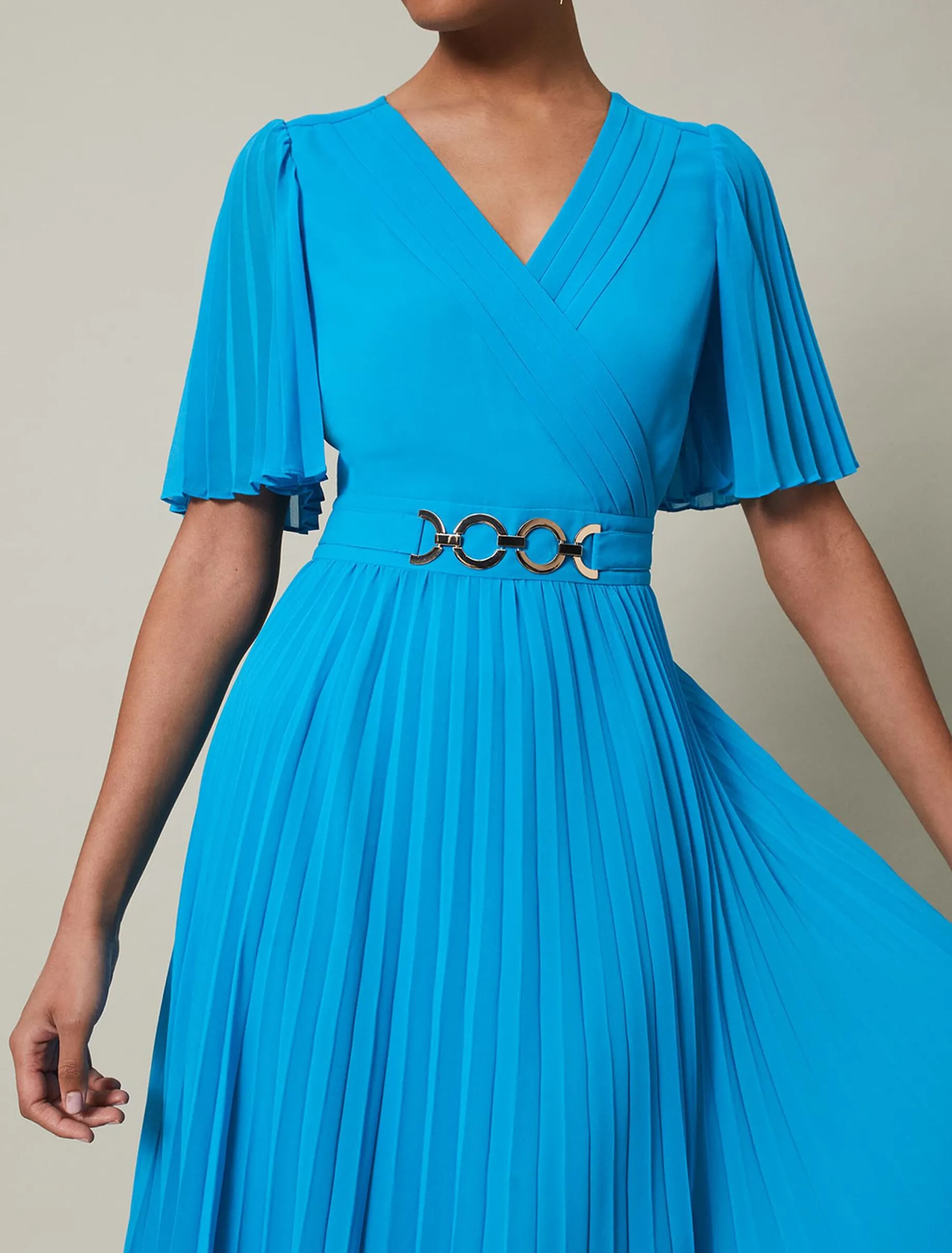 Yasmina Pleated Maxi Dress
