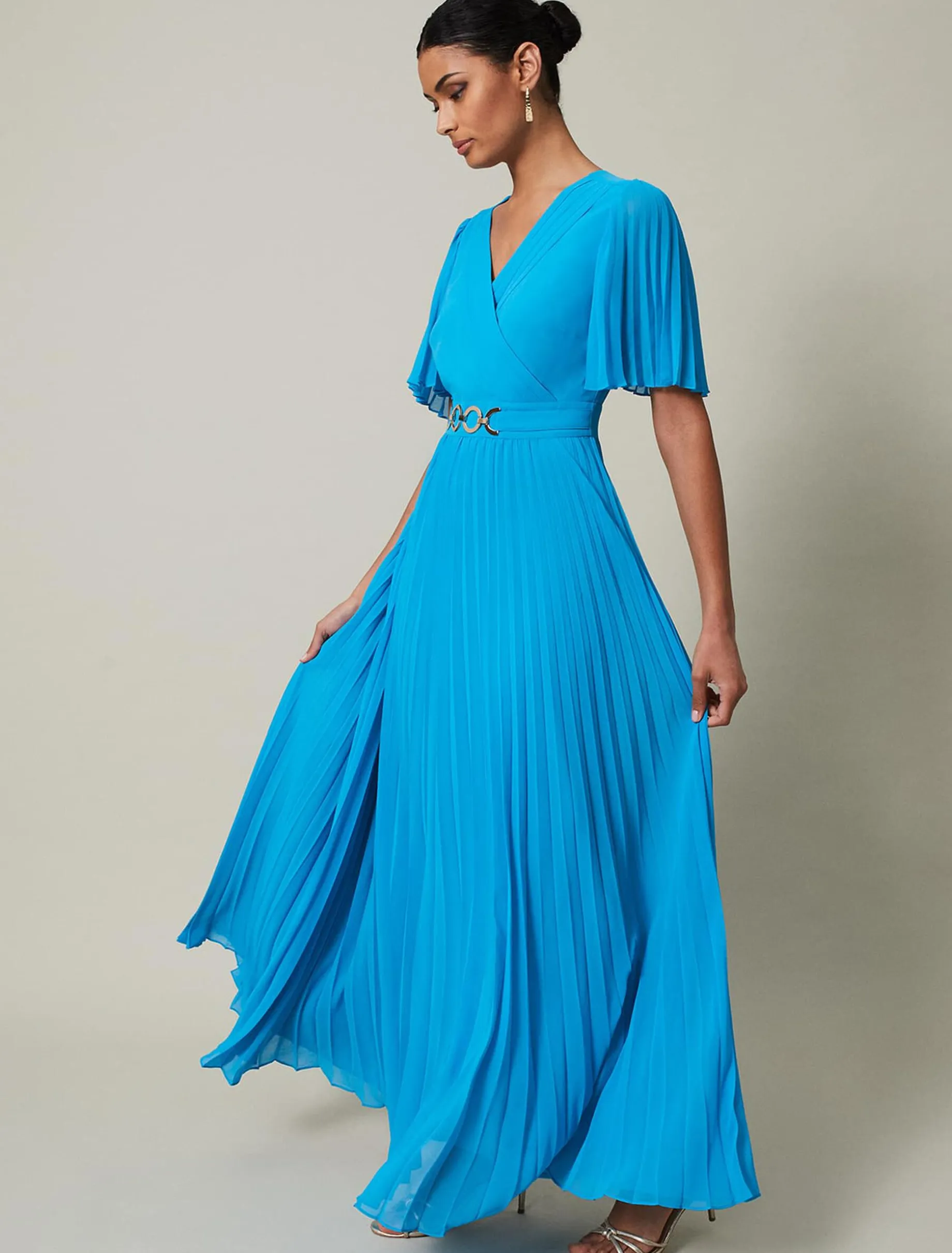 Yasmina Pleated Maxi Dress