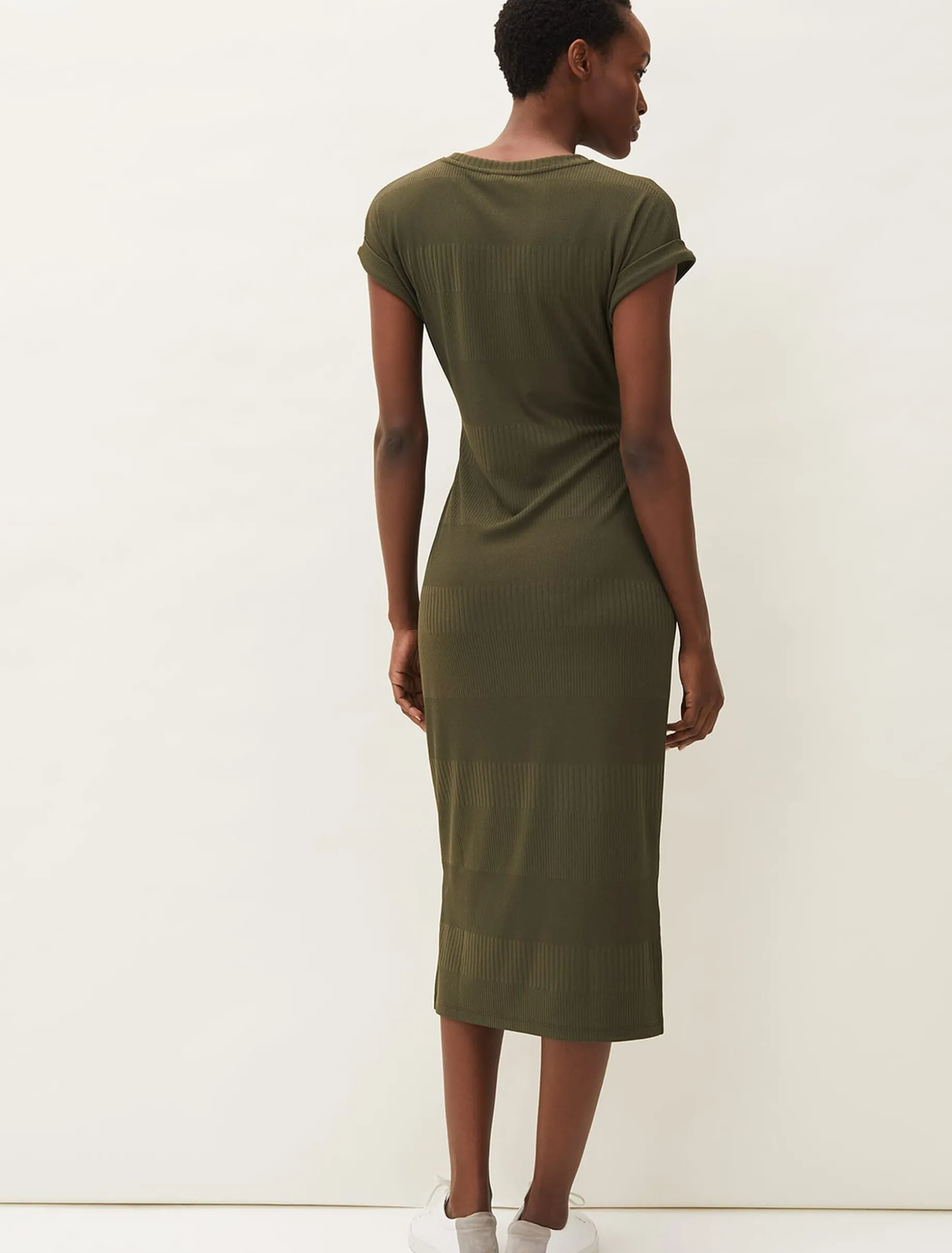 Yazmina Ribbed Jersey Midi Dress