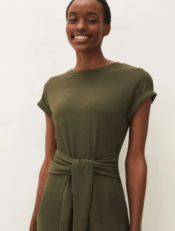 Yazmina Ribbed Jersey Midi Dress