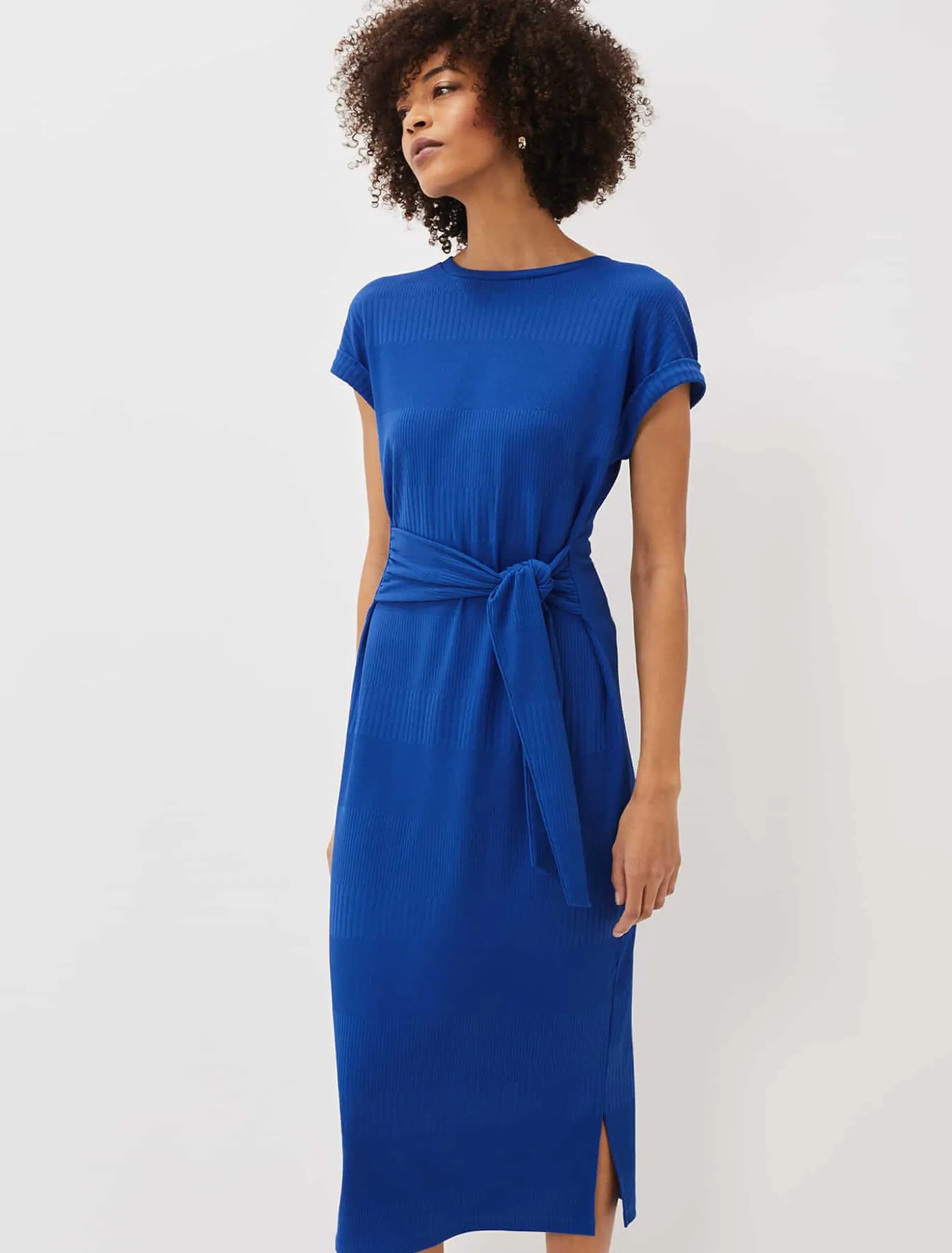 Yazmina Tie Waist Jersey Midi Dress