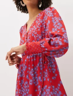 Zahara Floral And Spot Print Dress