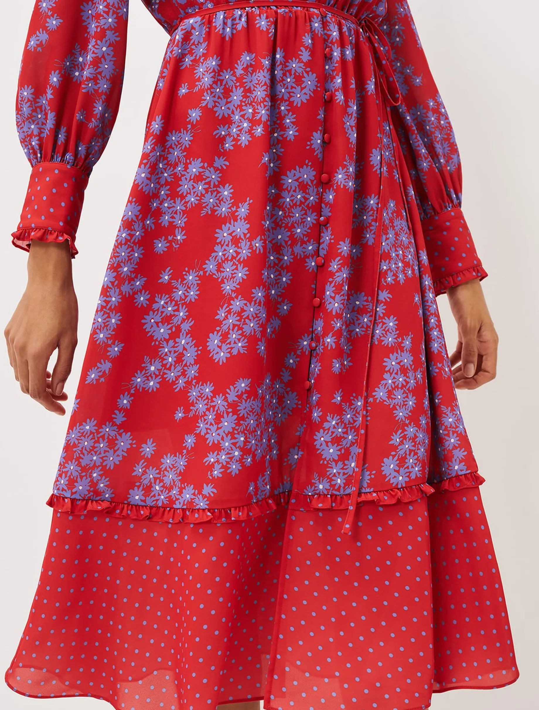 Zahara Floral And Spot Print Dress