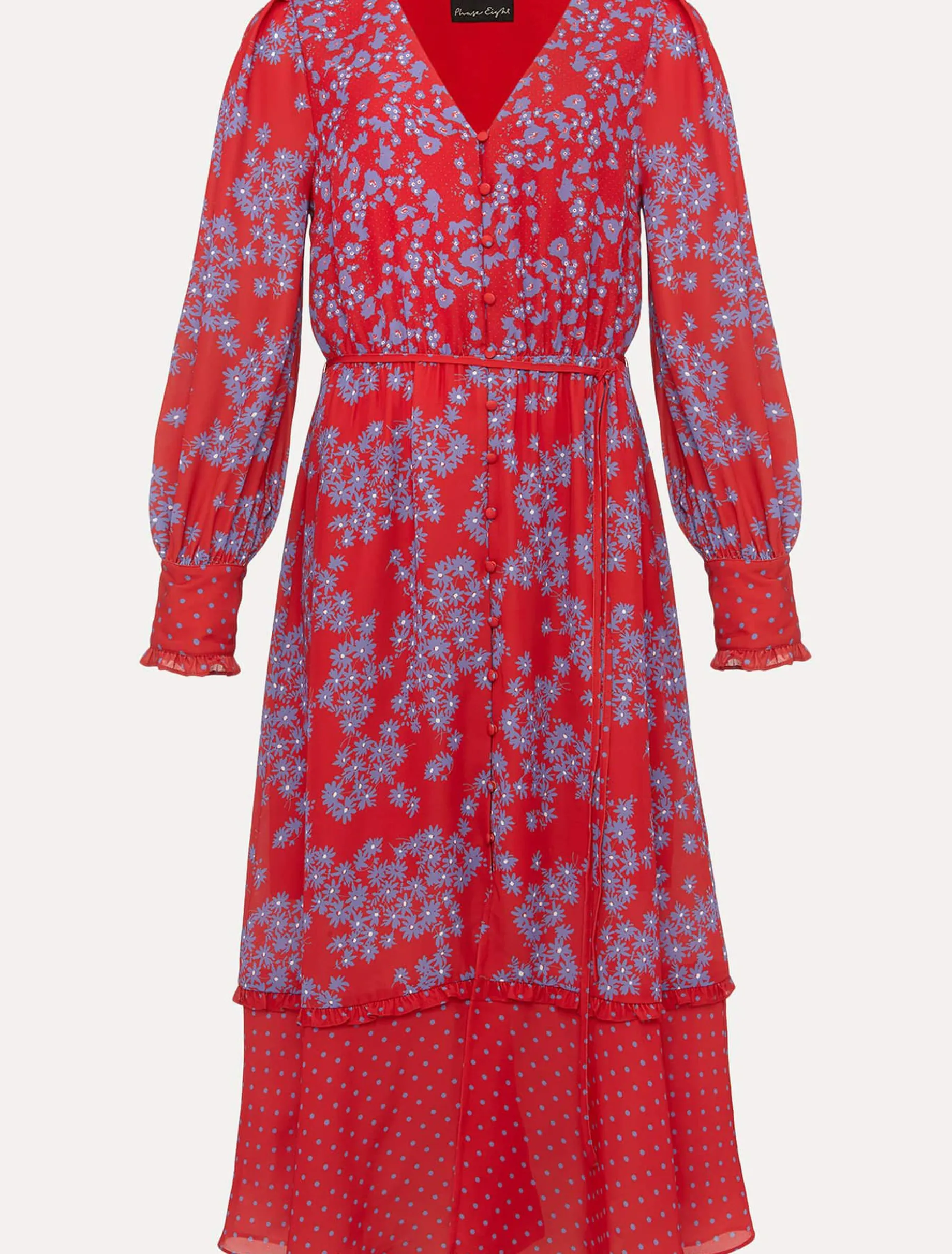 Zahara Floral And Spot Print Dress