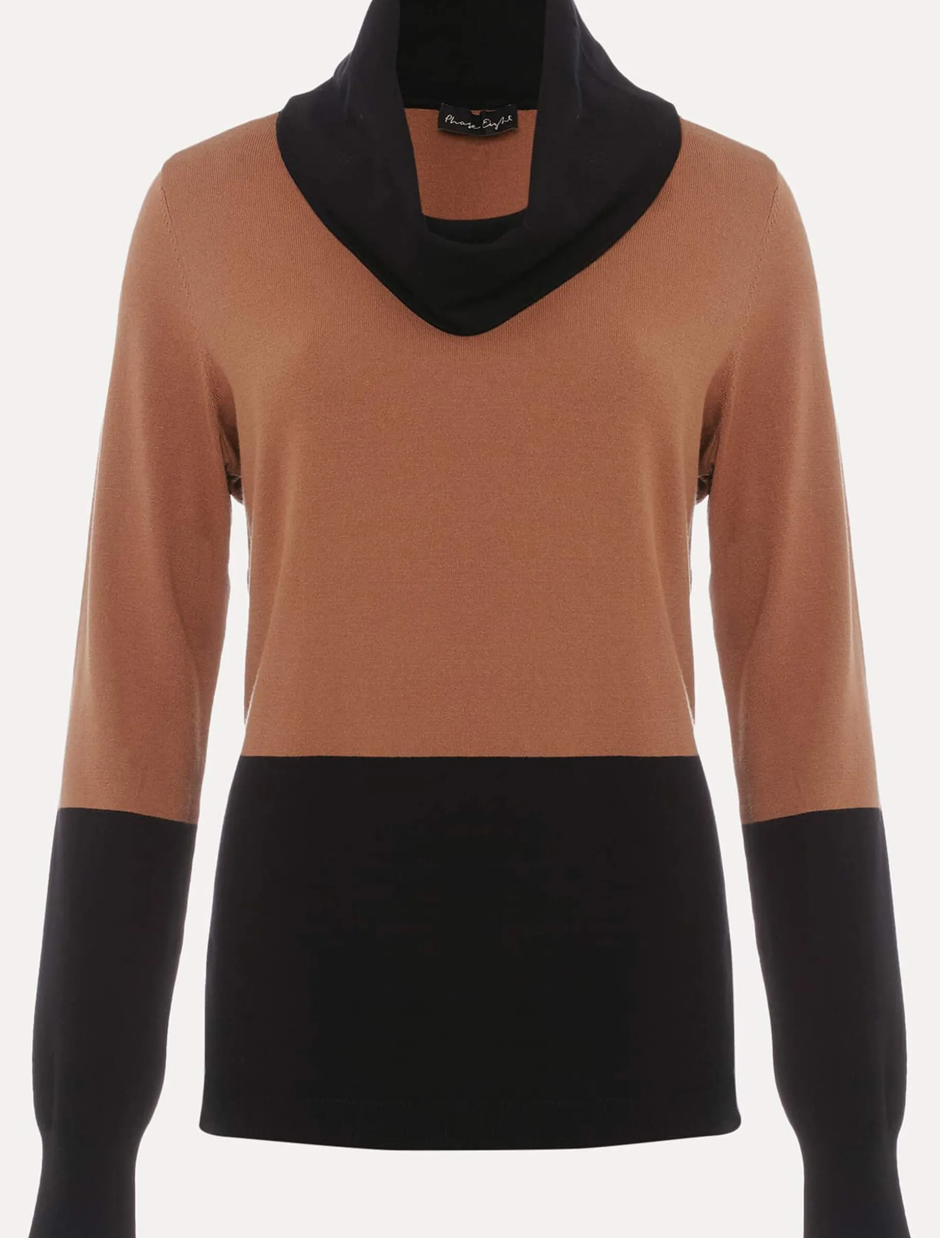 Zasha Colourblock Cowl Neck Jumper