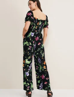 Zaylah Floral Shirred Waist Jumpsuit