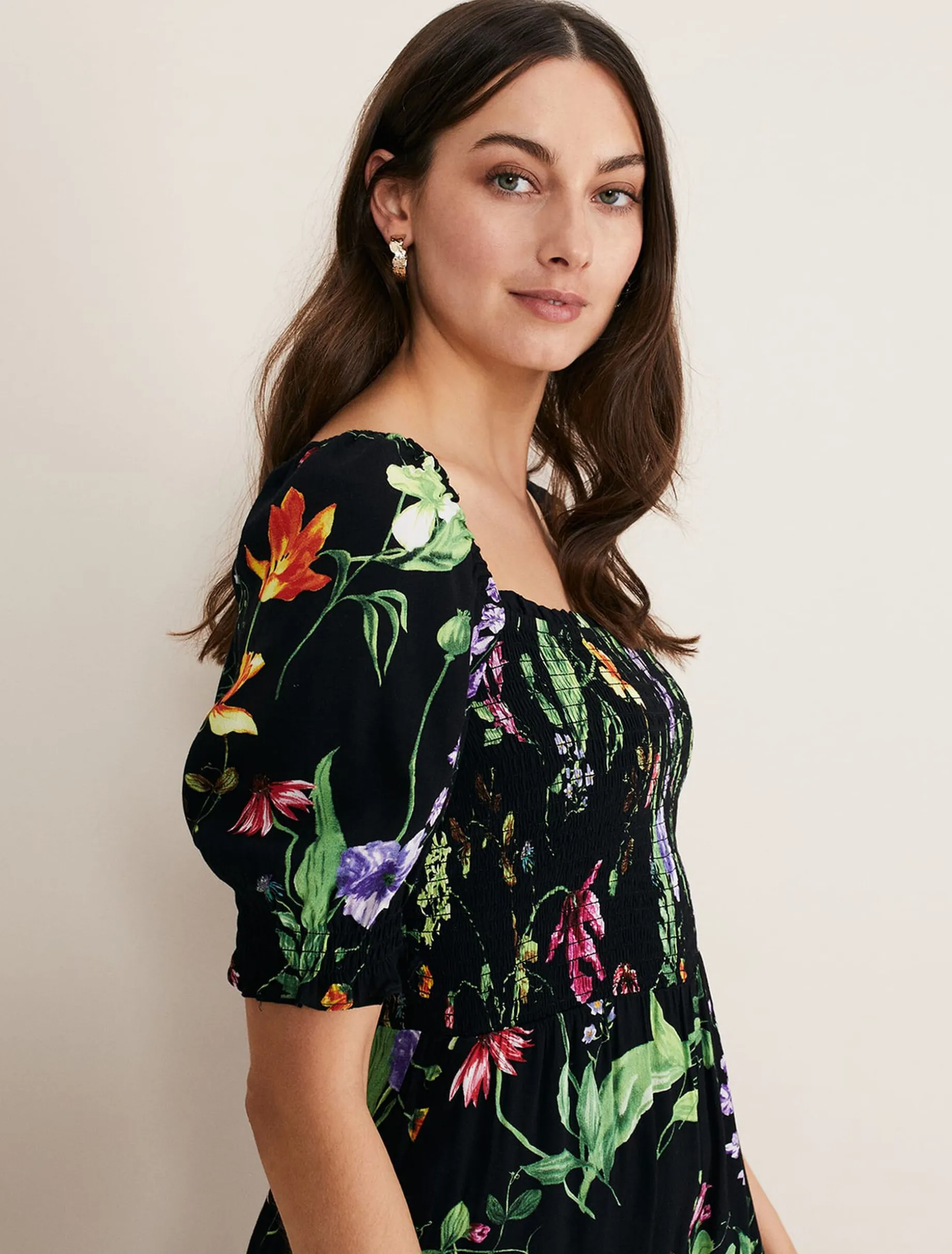 Zaylah Floral Shirred Waist Jumpsuit