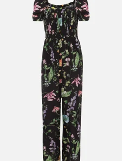 Zaylah Floral Shirred Waist Jumpsuit