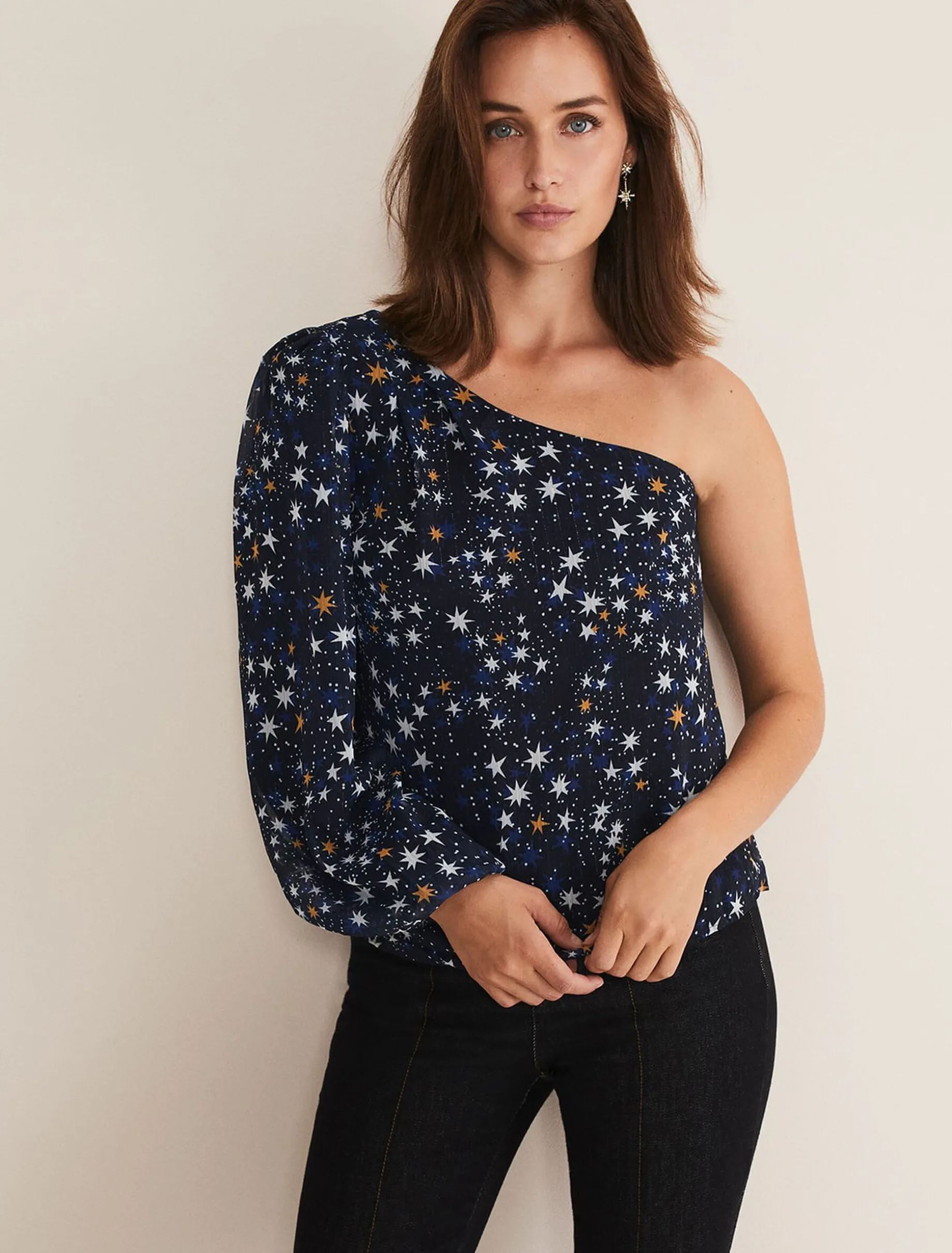 Zeba Star One Shoulder Blouse