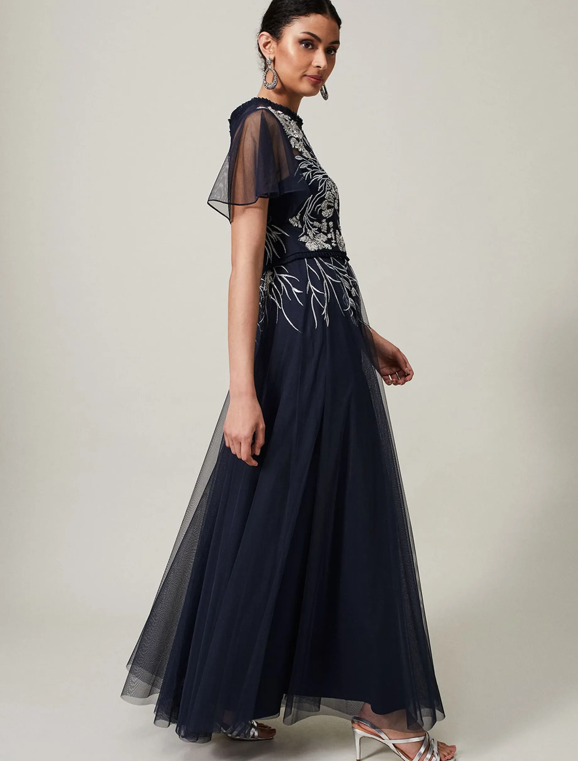 Zena Beaded Tulle Maxi Dress