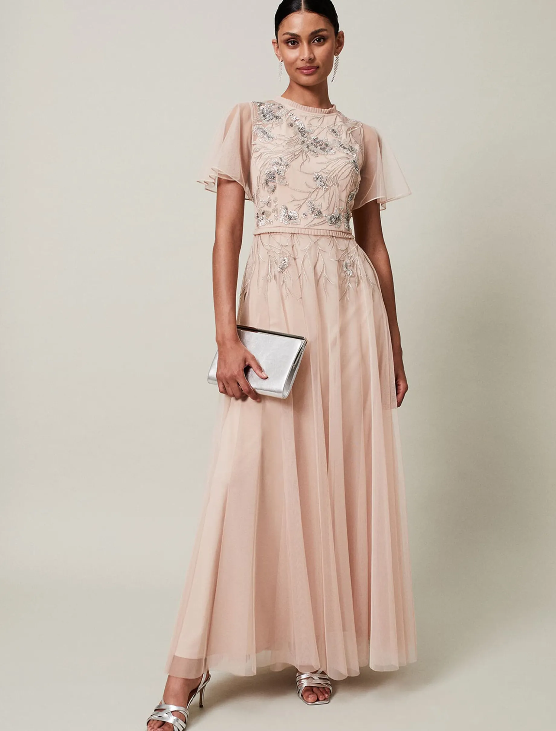 Zena Beaded Tulle Maxi Dress