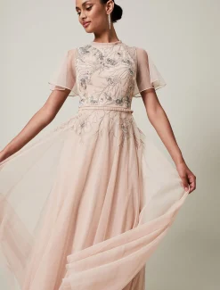 Zena Beaded Tulle Maxi Dress